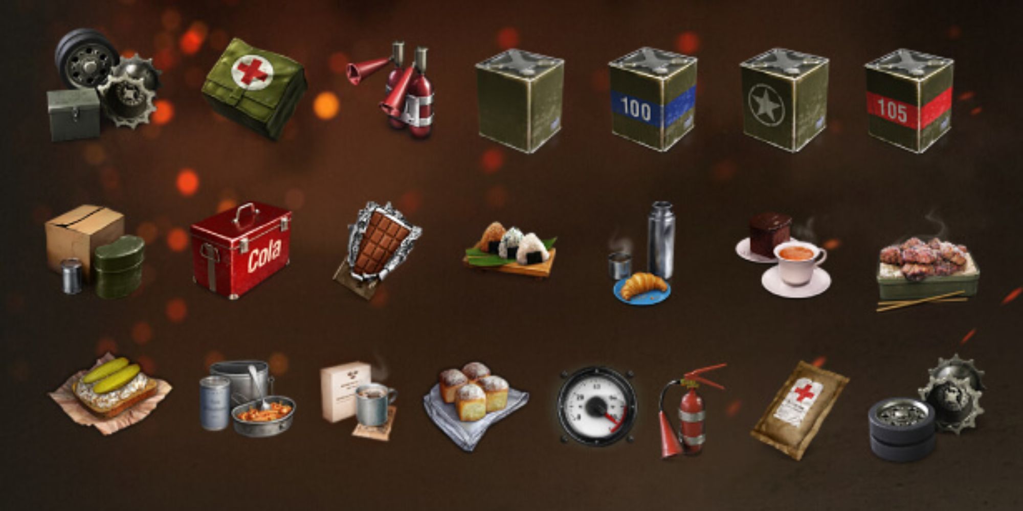 World Of Tanks Consumbales laid out in list format