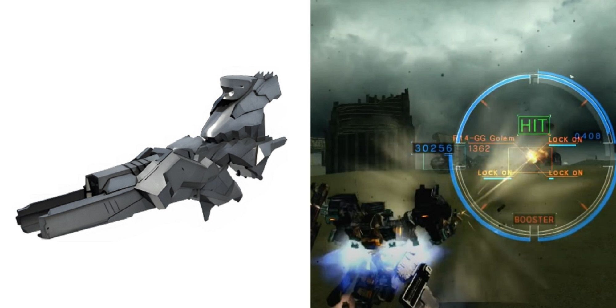 Futuristic Arm Shaped X00 Karasawa Laser Rifle And Verdict Day AC Shooting At An Enemy