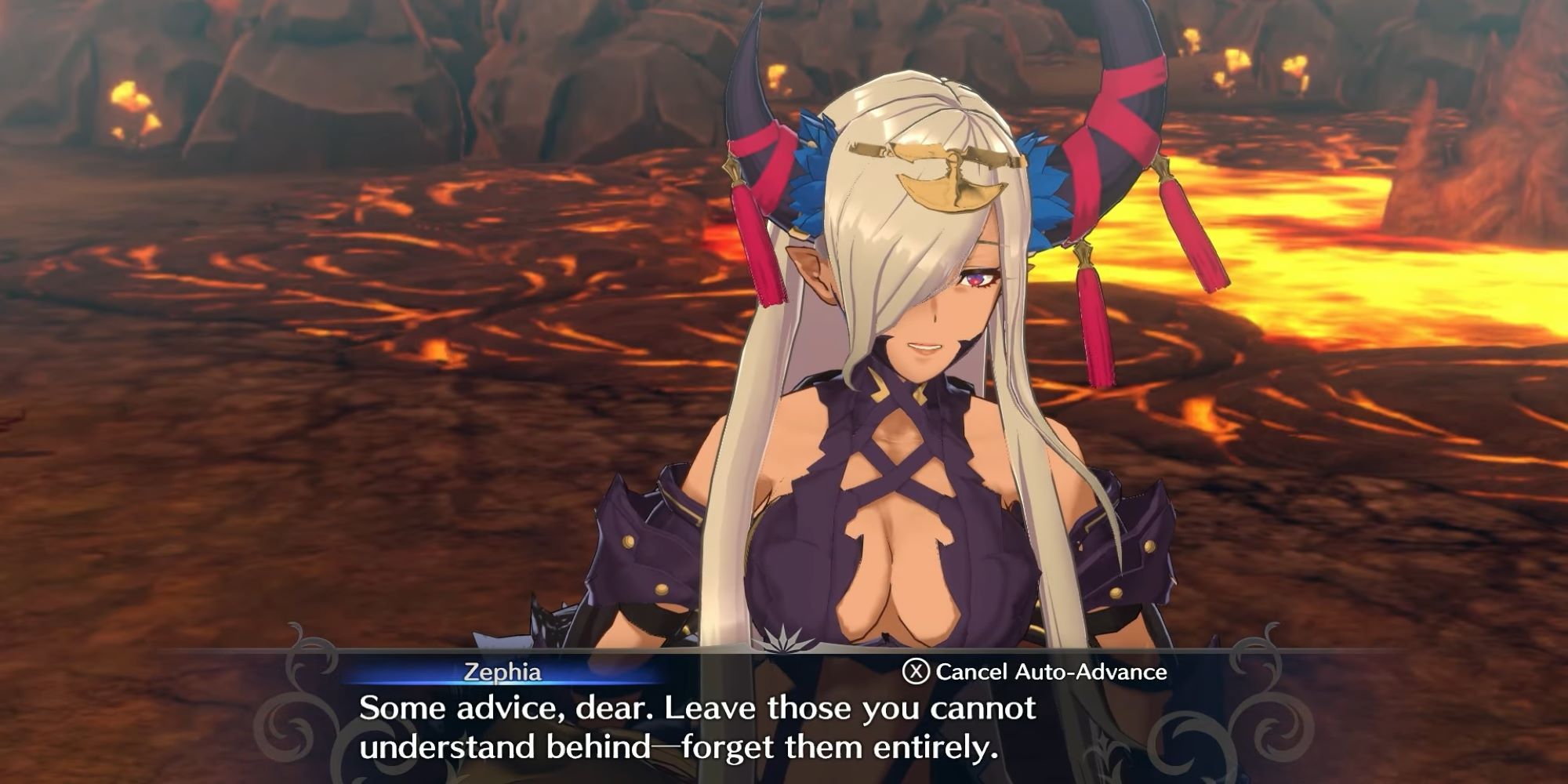 Zephia giving advice to Veyle about things she can't understand from Fire Emblem Engage