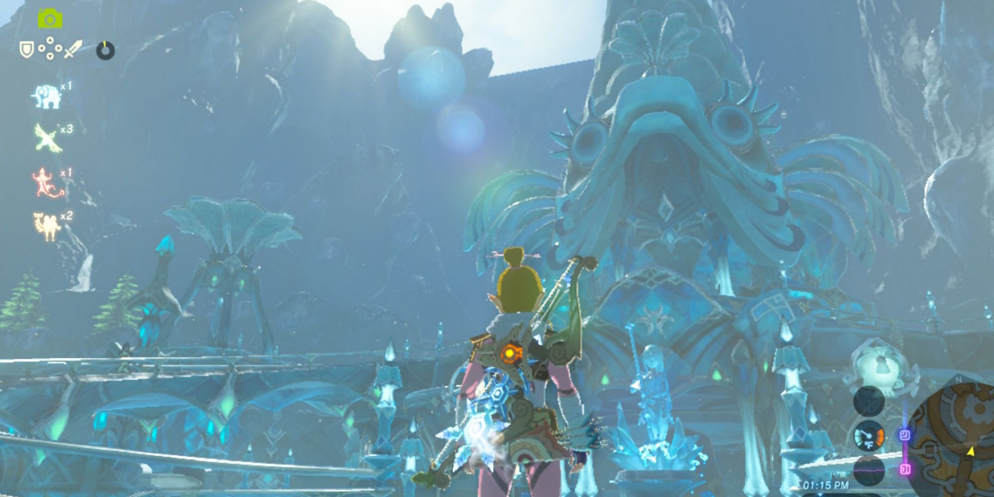 Zora's Domain Featuring Link From The Legend of Zelda: Breath of the Wild