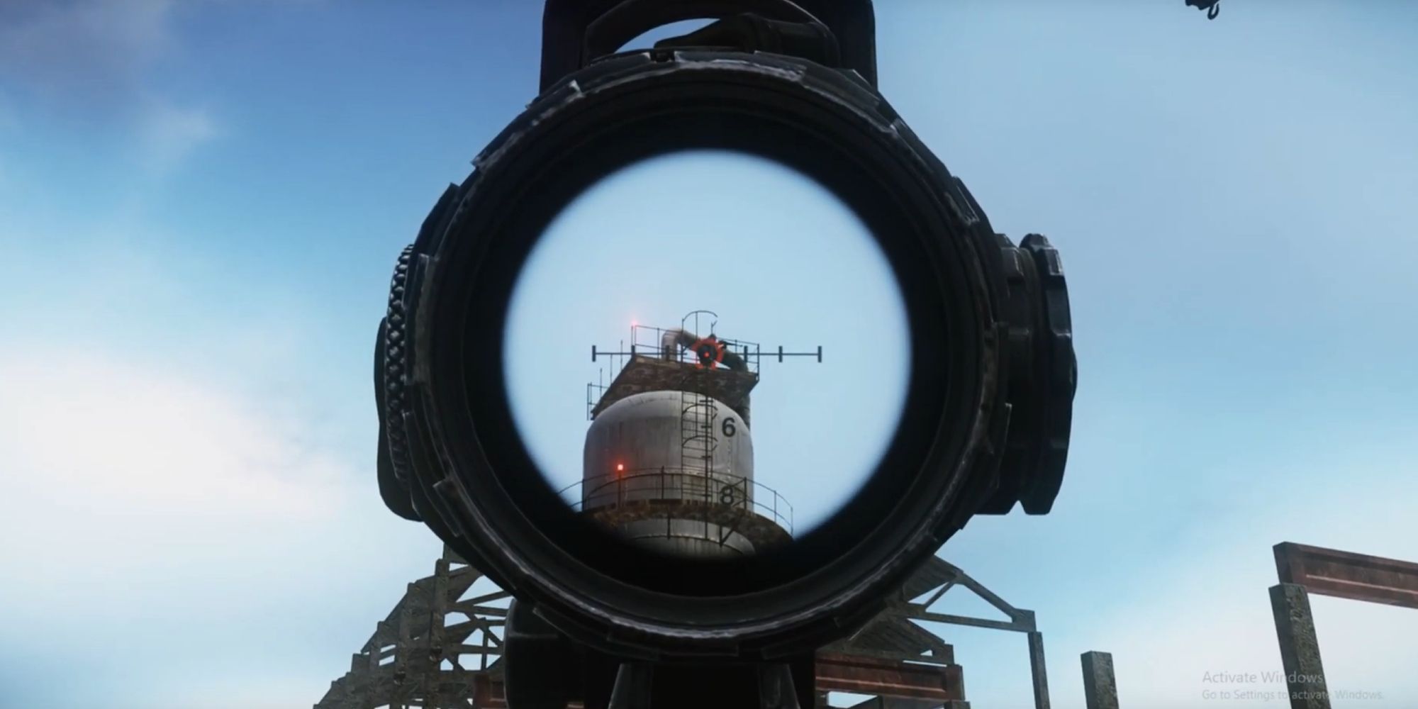 Targeting a Sniper Scav on Customs in Escape from Tarkov
