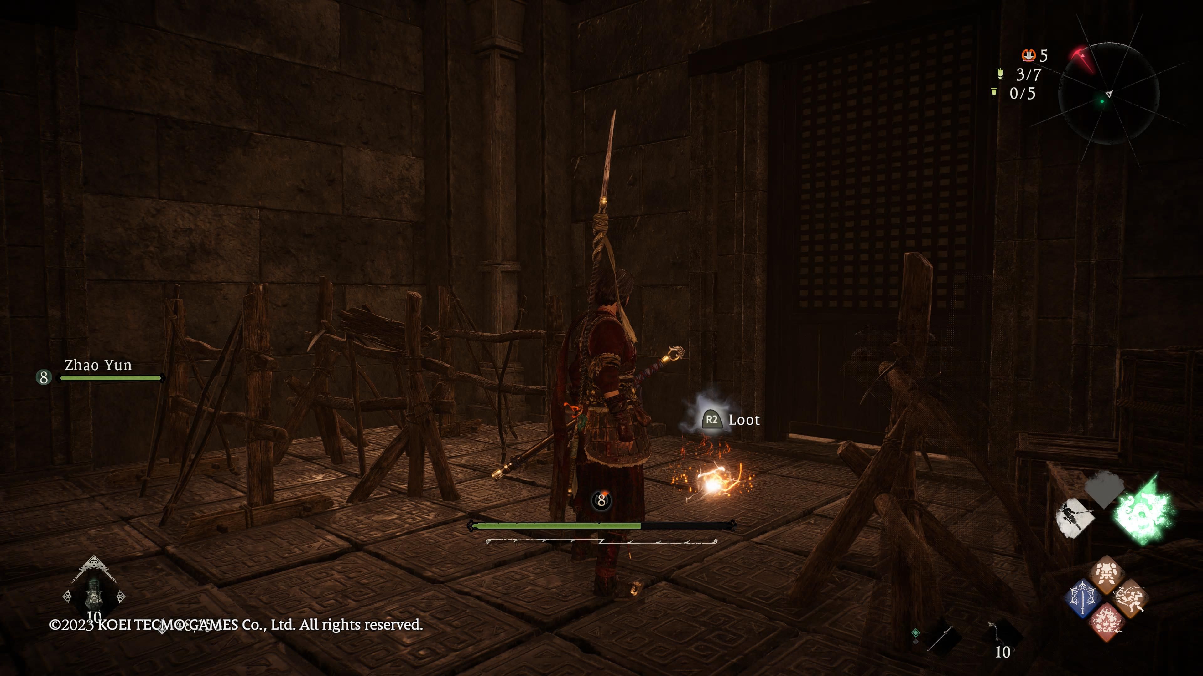 Wo Long: Fallen Dynasty - Dragon Vein Crystal found on the floor of a house in the second mission