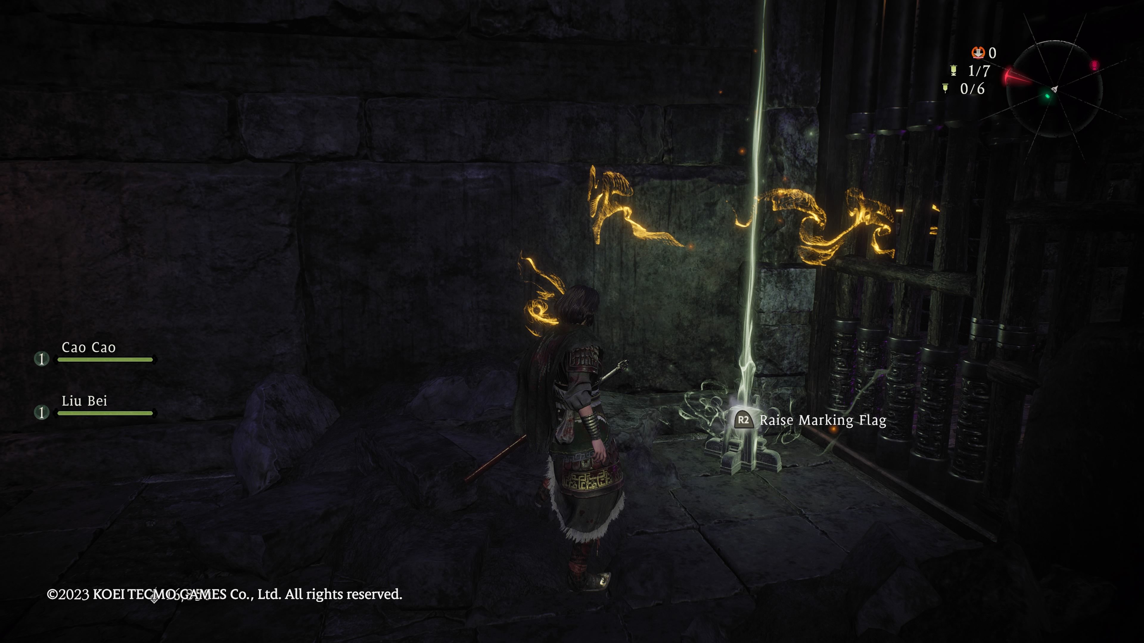 Wo Long: Fallen Dynasty - our character finds a marking flag in the luoyang dungeon
