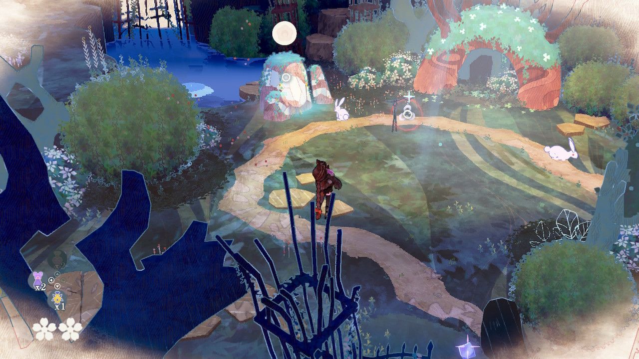 Cereza Looking At Leafy Nook Sanctuary After Speaking With Morgana