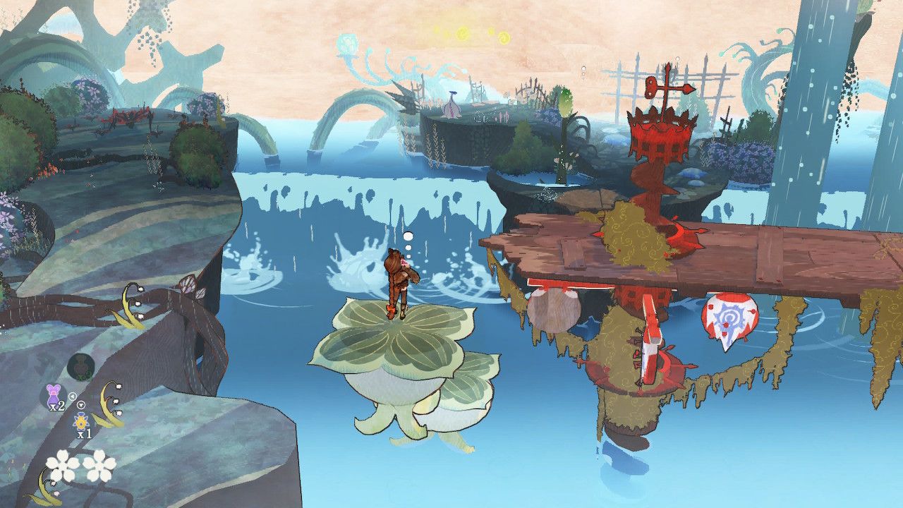 Cereza Platforming Over Lake Nimueh