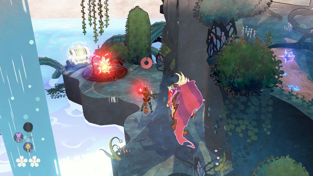 Cereza Using Thorn Bind During Chest Puzzle At Lake Nimueh