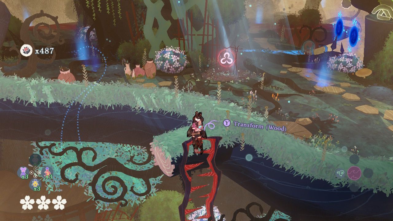 Cereza Stands Atop Shortcut From Sunspeckled Grove To Wood Shrine Arena
