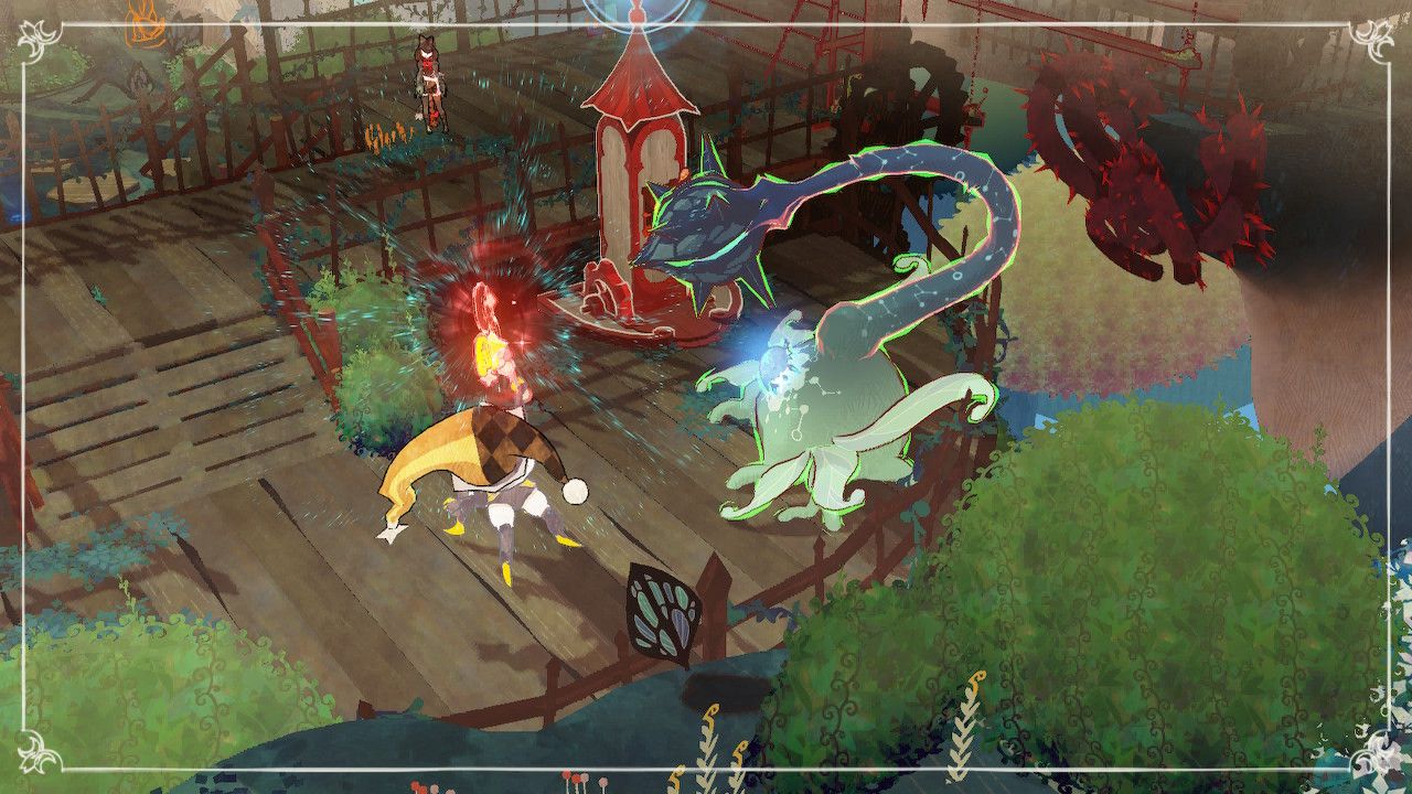 Clown Faerie Summons Carnivorous Flower To Defend Bridge Lever