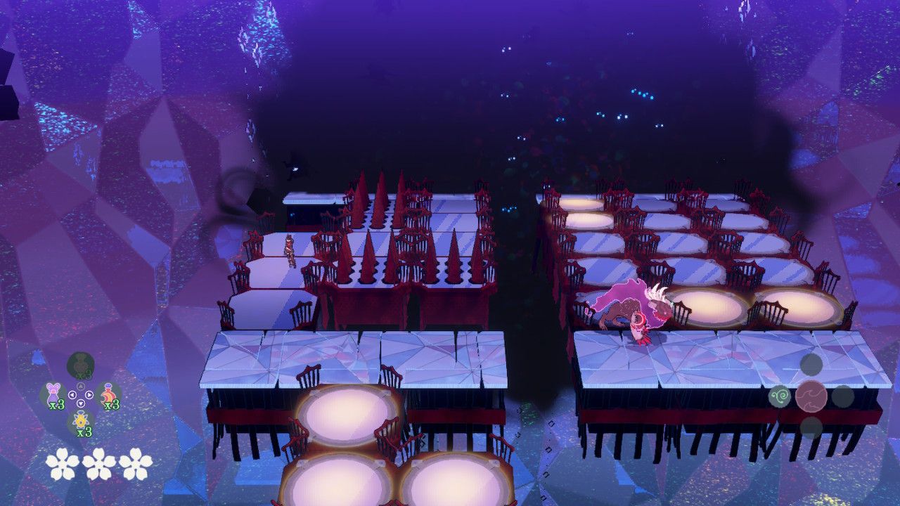 Cereza Running Through Puzzle Solution (On right 3 down, 2 left, 2 down) 