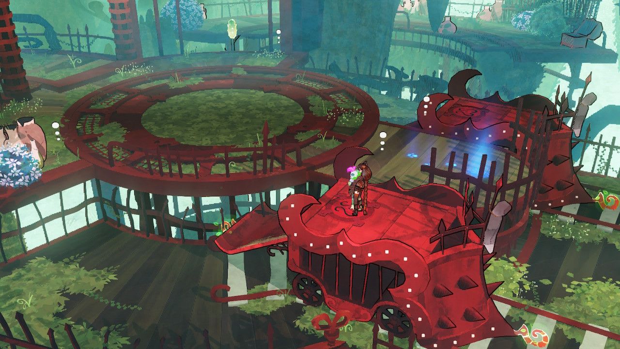 Cereza Activating Button On Train Cart To Lower Ramp
