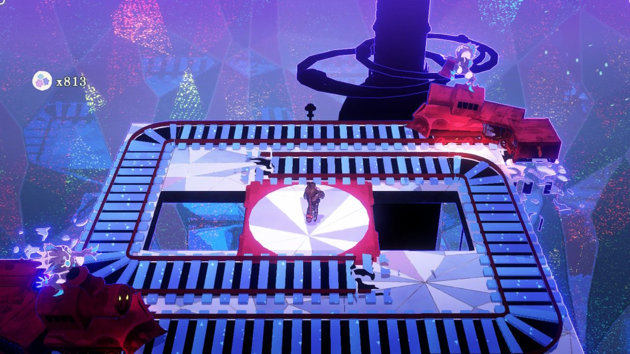 Cereza Being Circled By Two Trains In Tir Na Nog