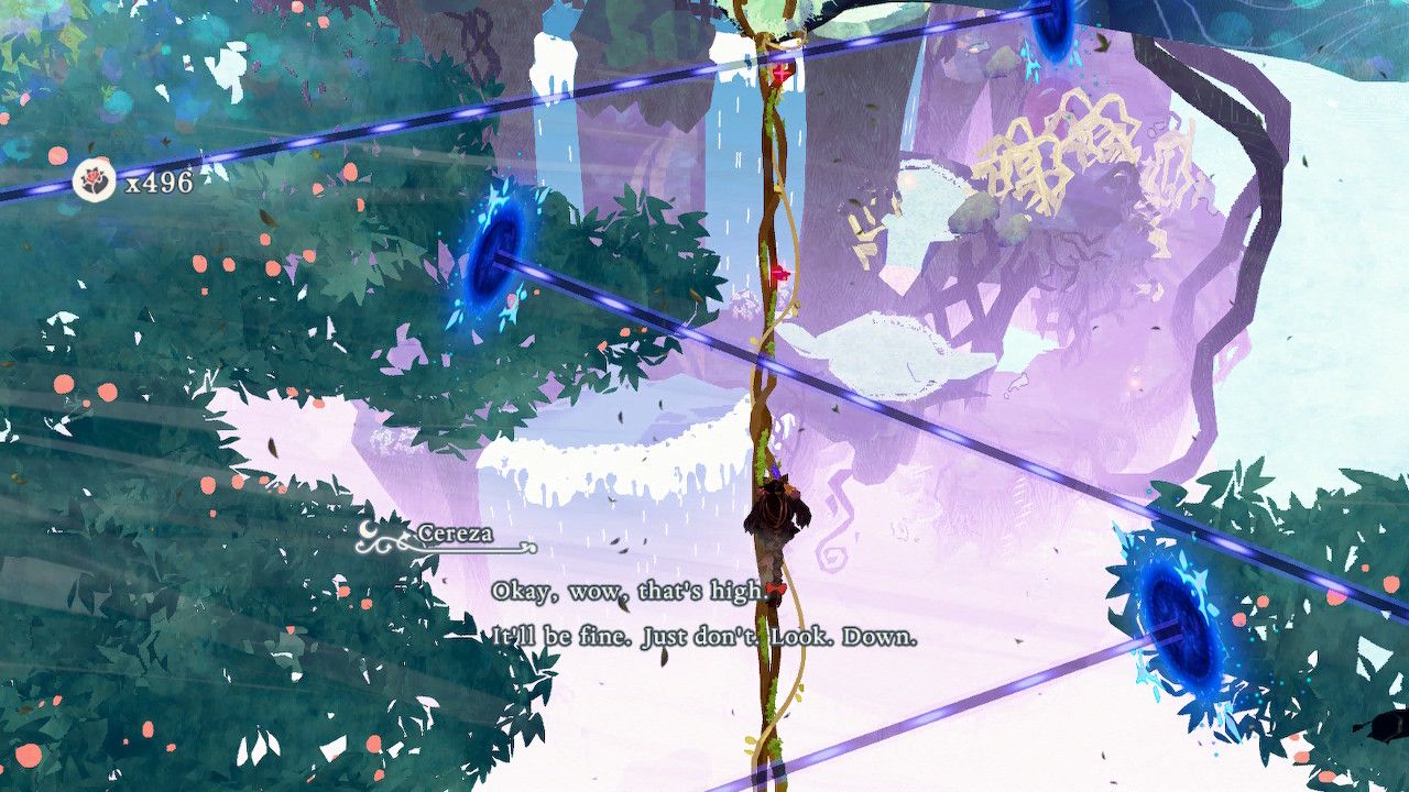 Cereza Comments On Height Crossing Vine And Dodging Laser Turrets