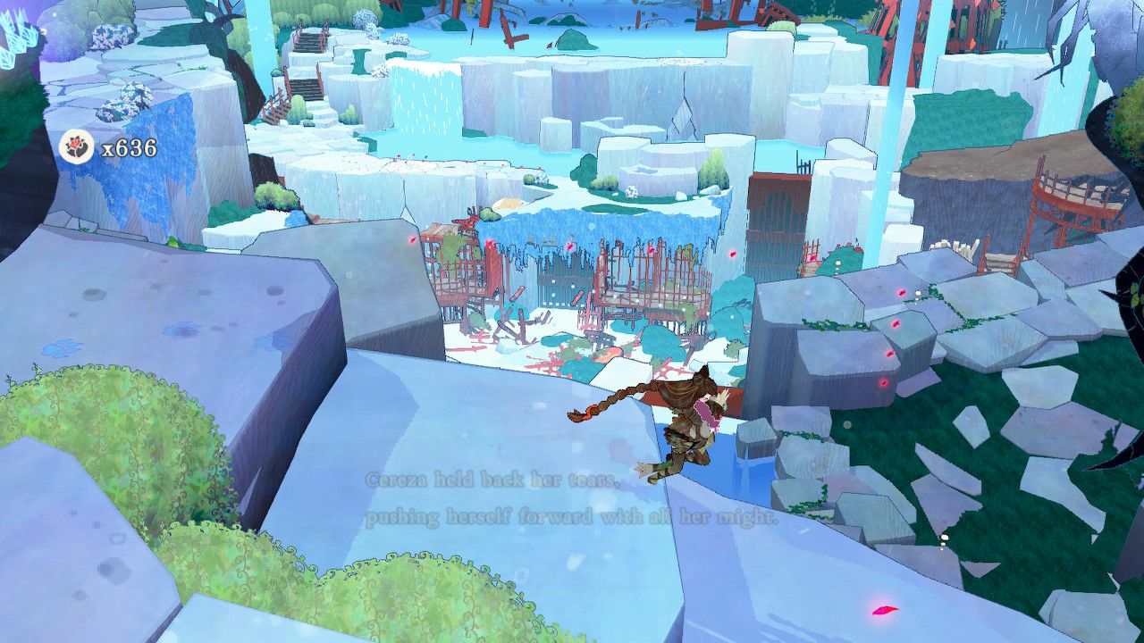 Cereza Jumping Down Rocky Bluff Beside Sanctuary To Enter Wyvern Falls
