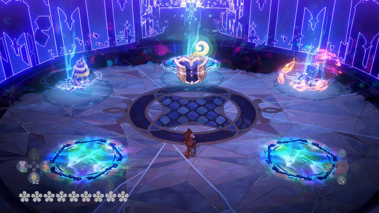 Three Enemies Spawn In Front Of Cereza And Two Magic Traps