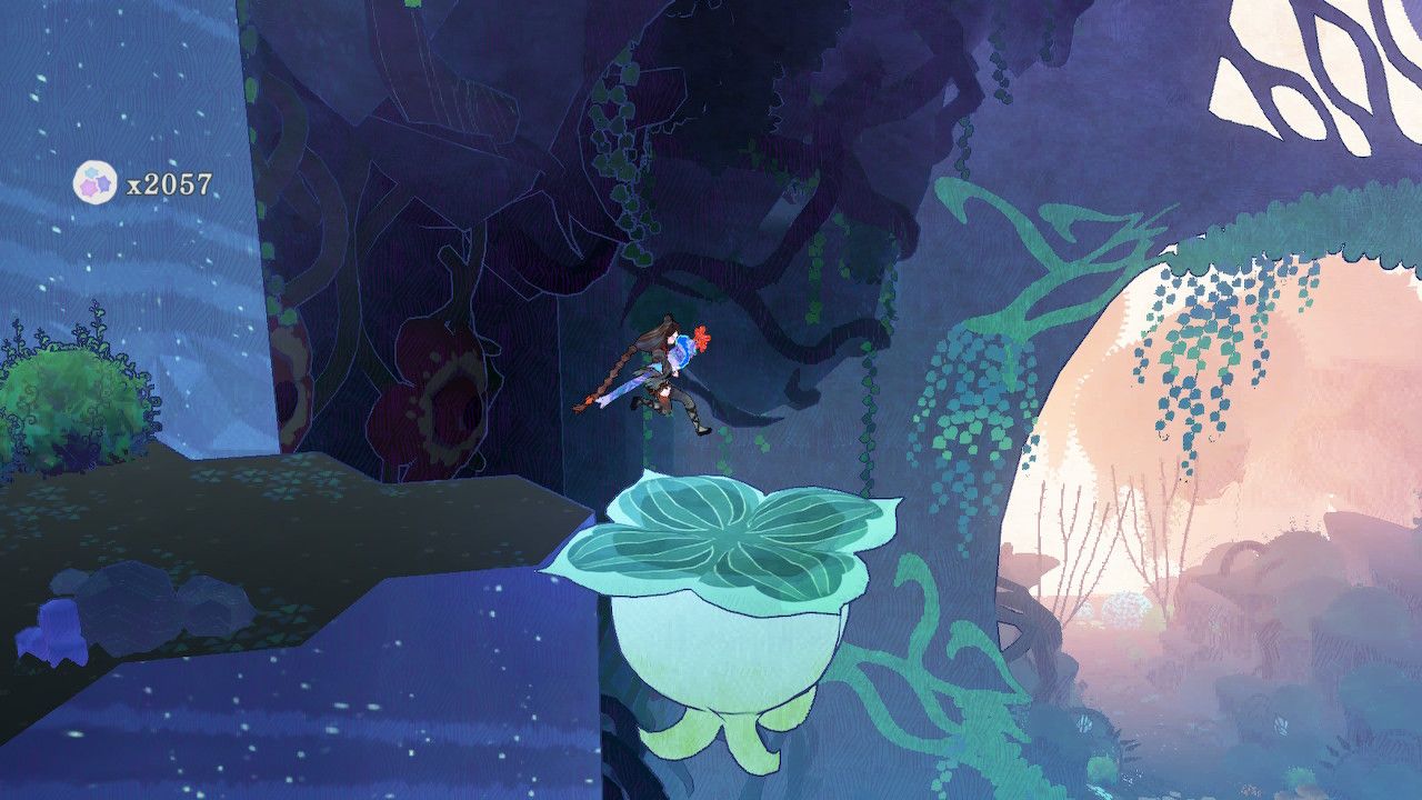 Cereza Jumps Onto Raising And Lowering Flower