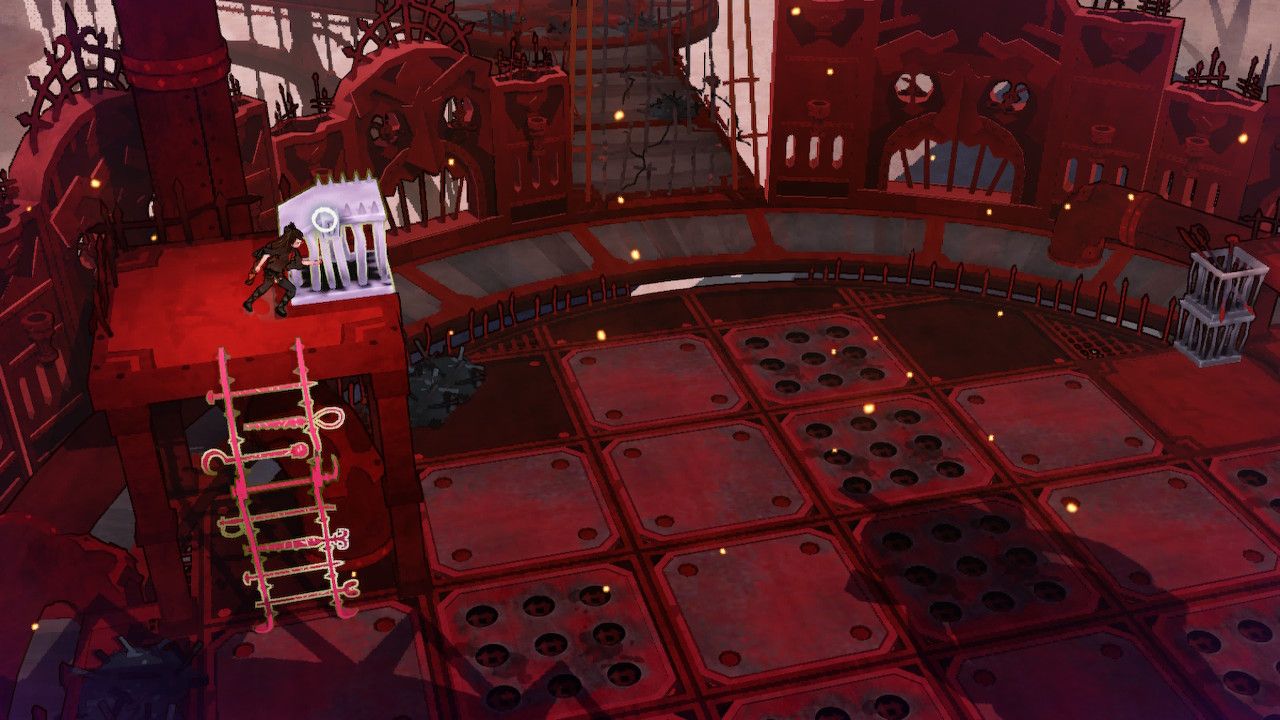 Cereza Pushes Box Crate Over Platform Edge
