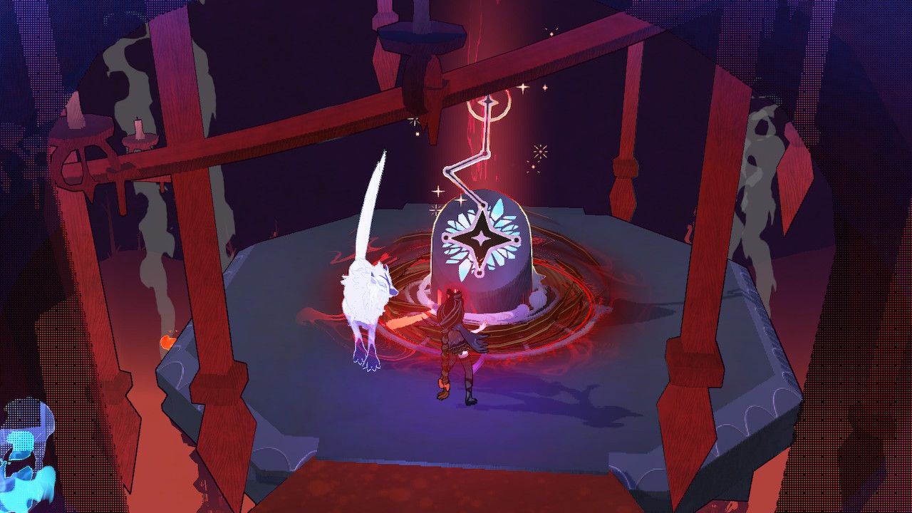 Cereza Turns Elevator Device On Next To White Wolf