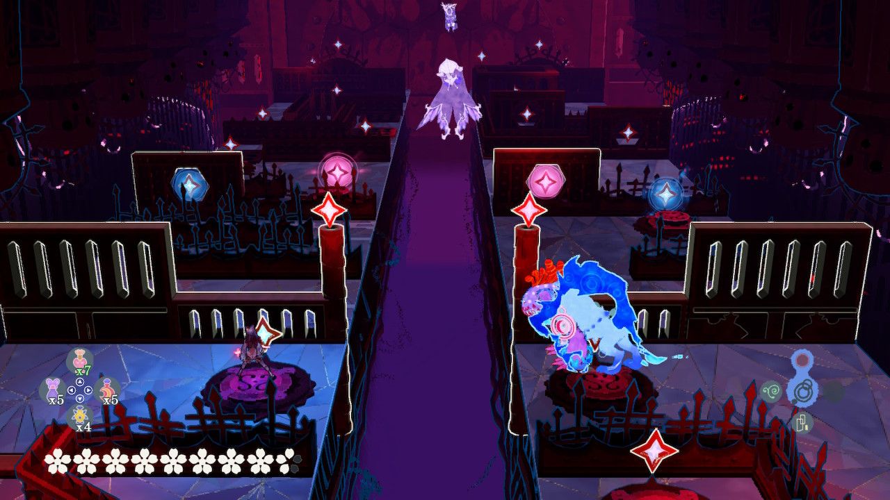 Cereza And Cheshire Stand On Buttons Together To Lower Gate