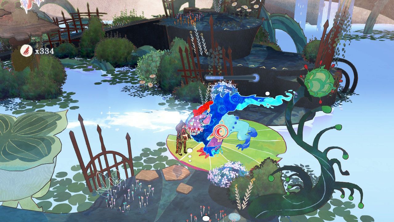 Cheshire Uses Aquastream On Lily Pad Between Two Islands