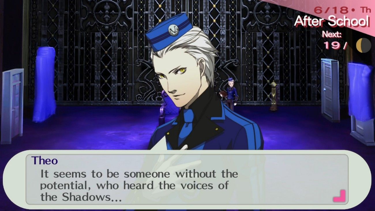 6-18 theodore in the velvet room explaining how the missing persons function in p3p works