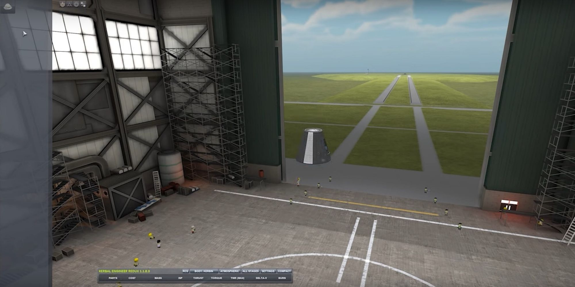 at the start of a new design game in KSP