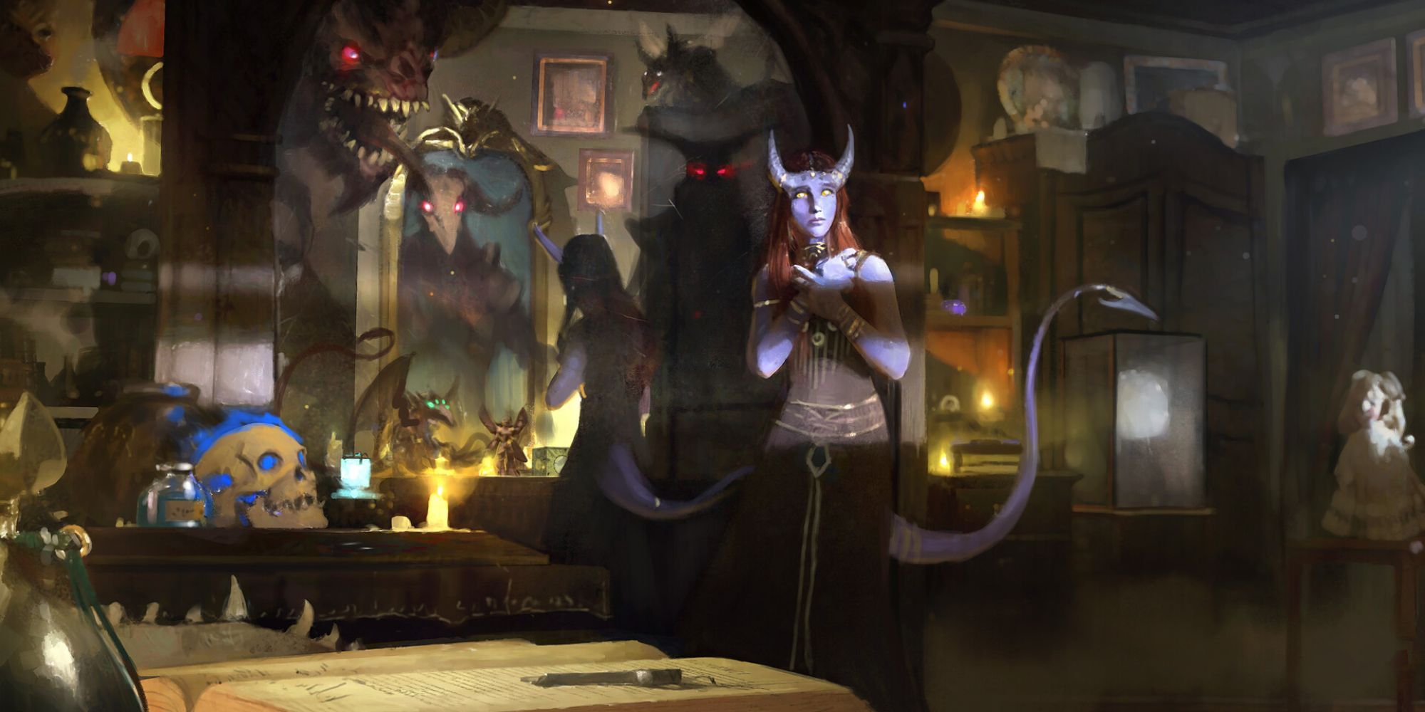 A Tiefling In A Shop Full Of Dark Gifts