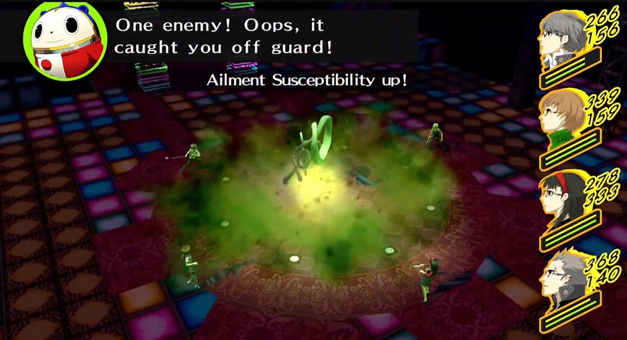 amorous snake casting stagnant air to make the party more susceptible to ailments in persona 4 golden