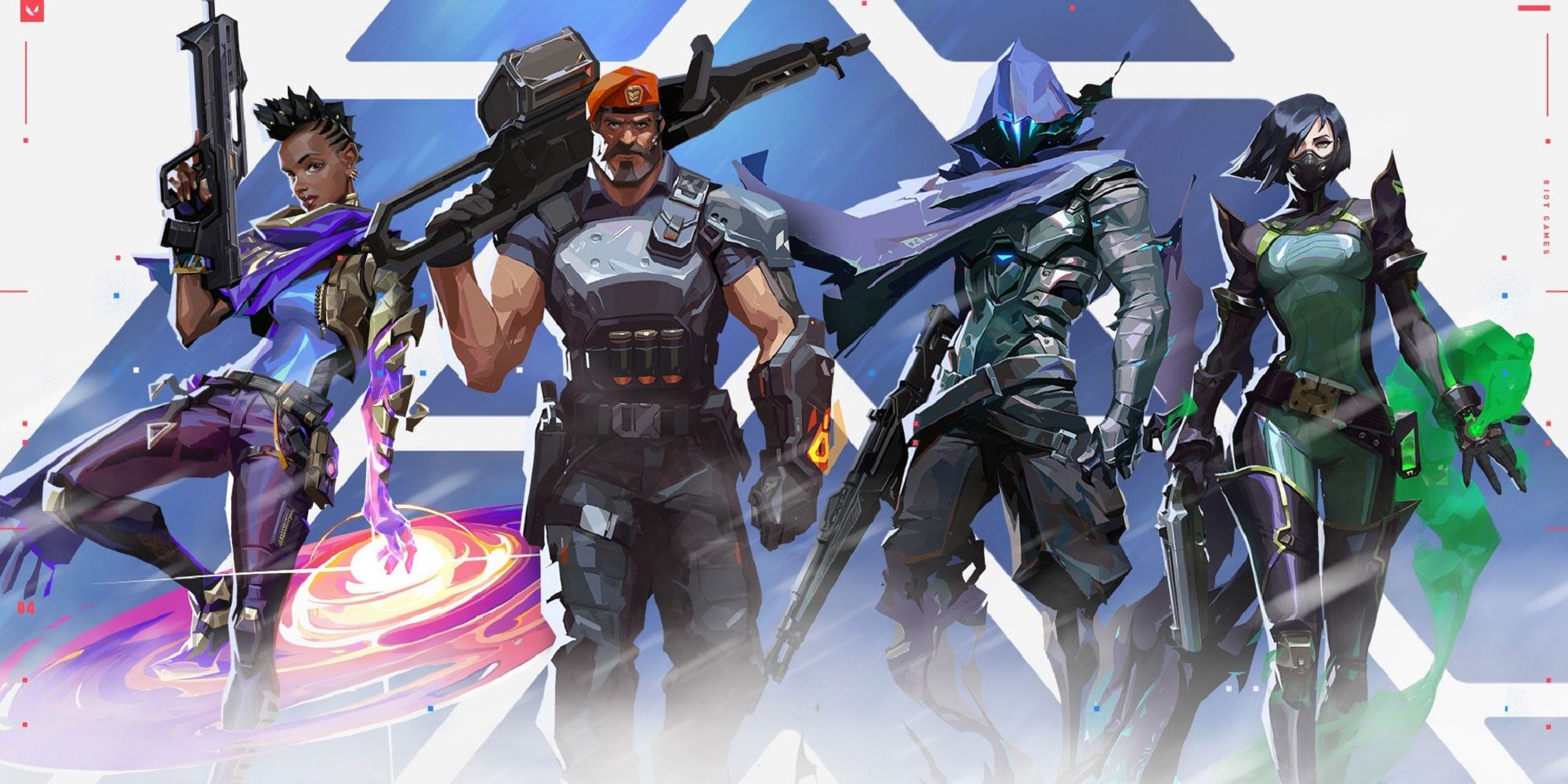 An image of four Valorant agents standing together