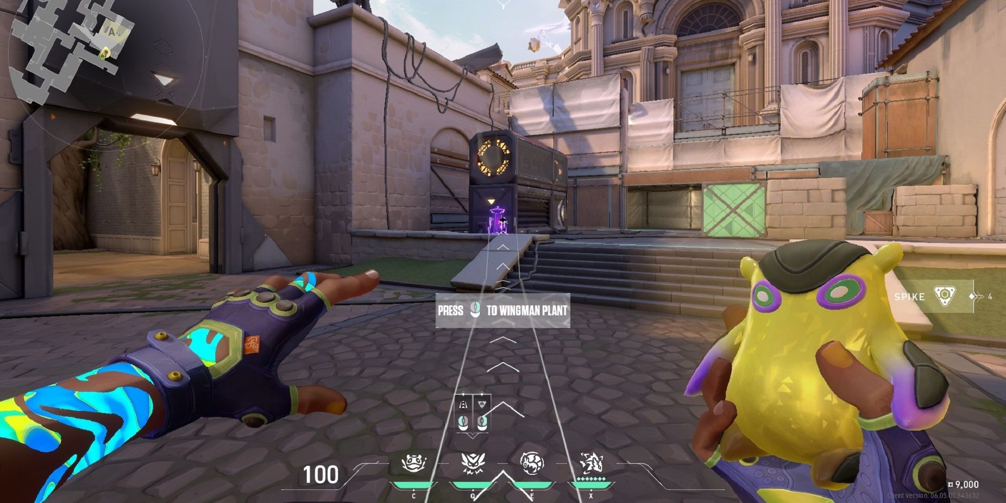 An image of Wingman planting the Spike