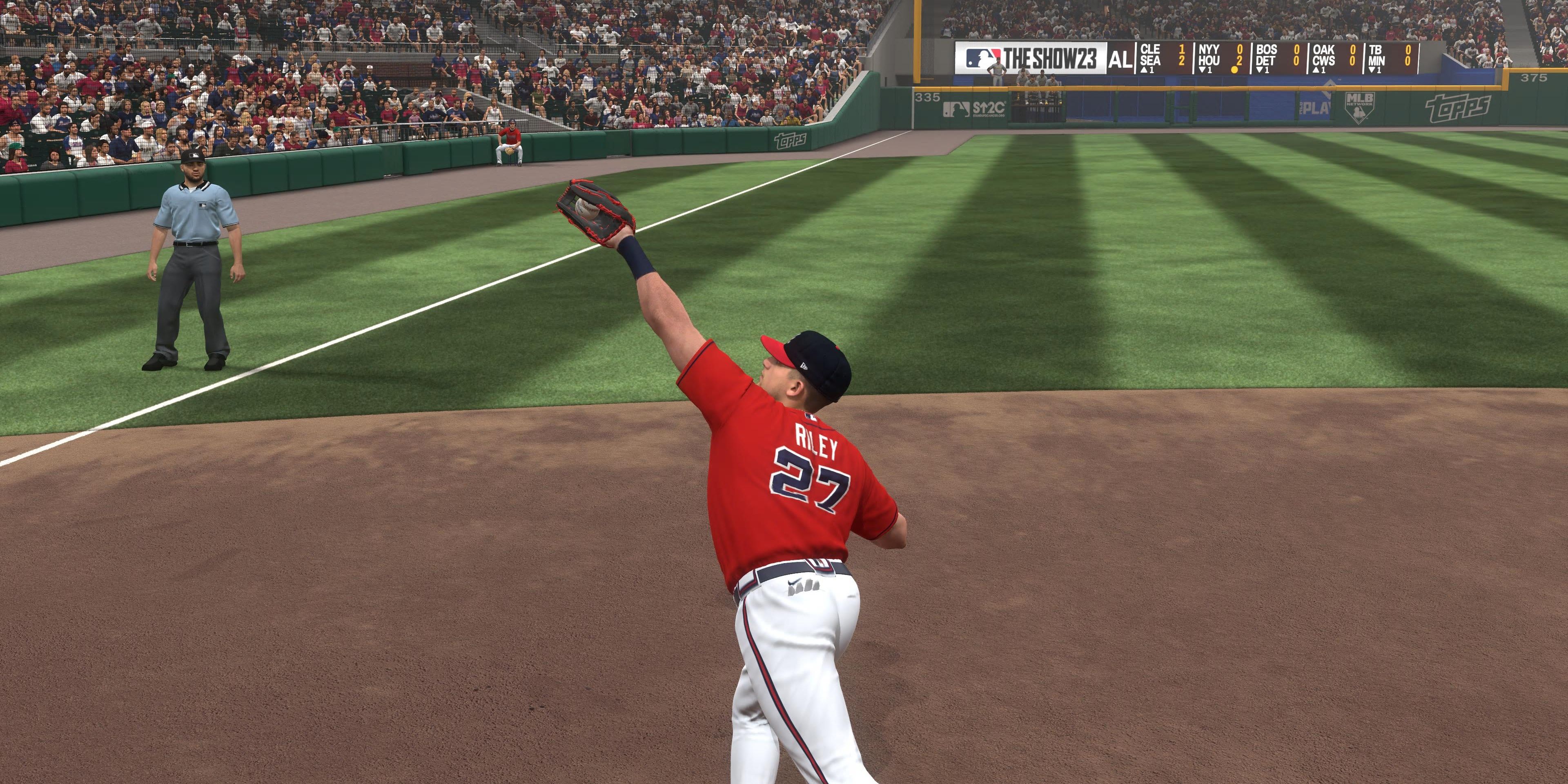 Austin Reily making defensive play at third base