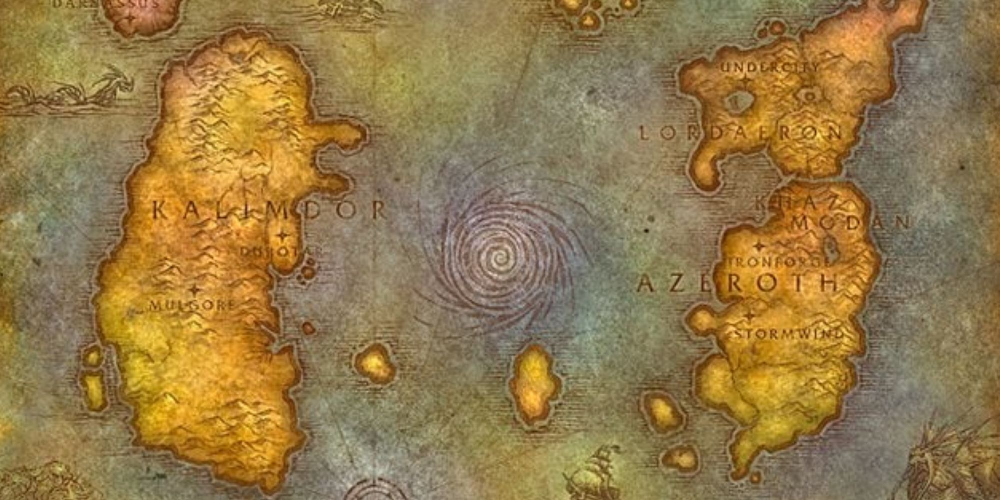 Map of Azeroth from vanilla WoW