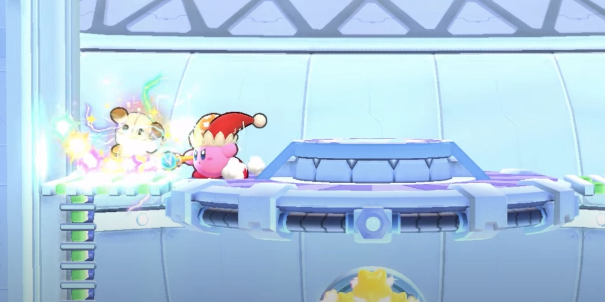 Beam Kirby Fighting A Training Dummy