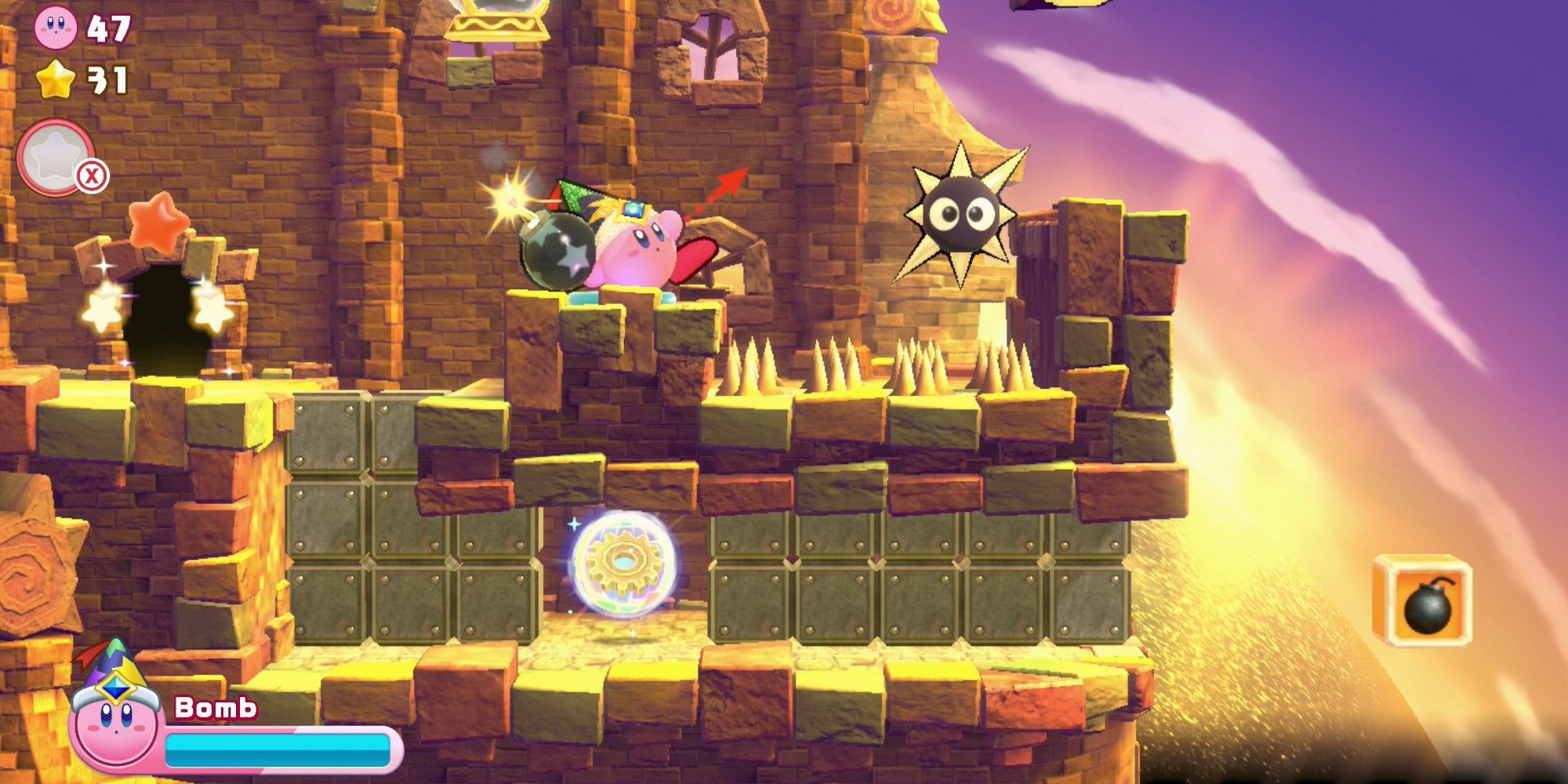 Bomb Kirby About To Throw Bomb