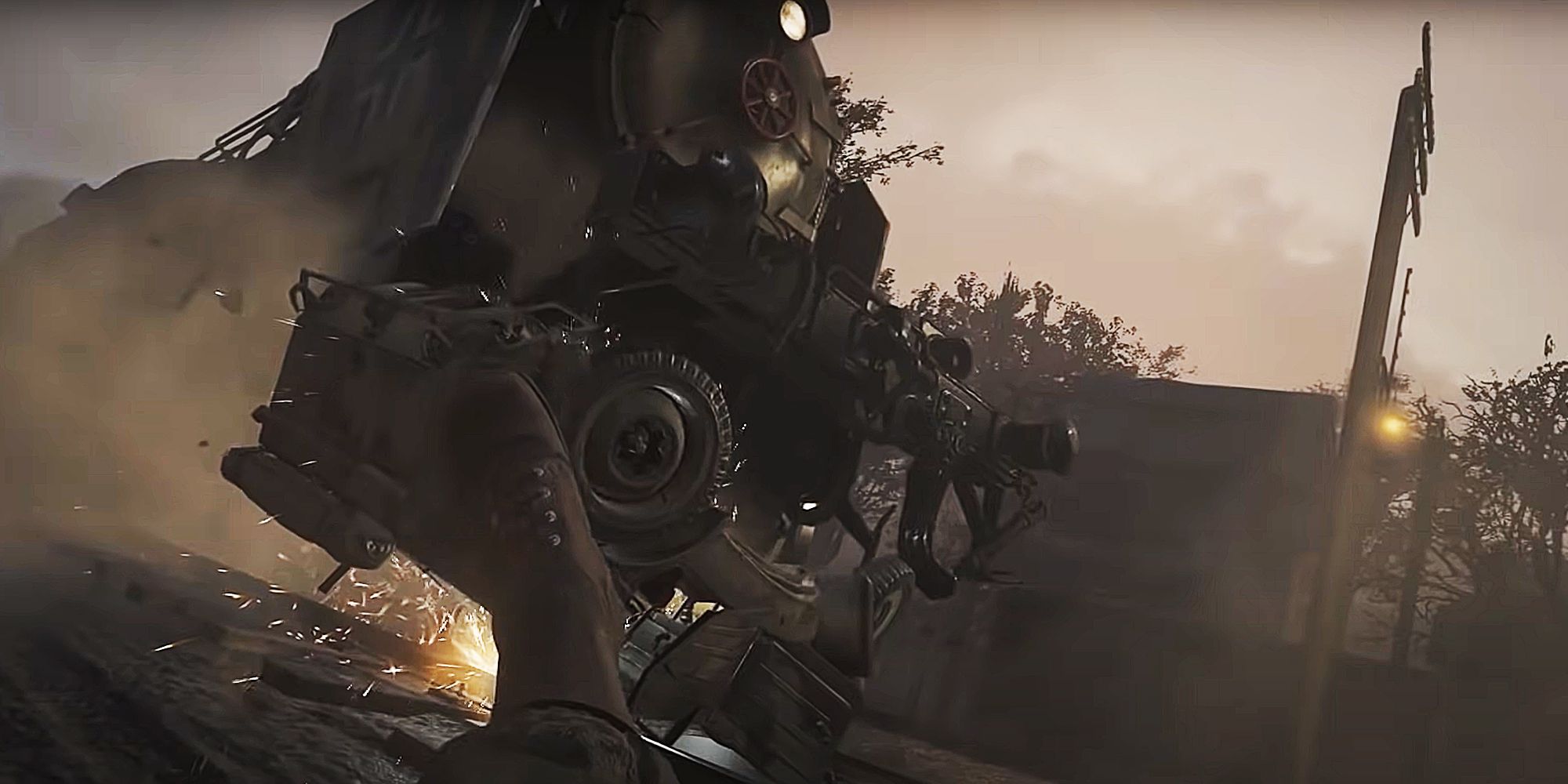 Jeep And Train Crash Call of Duty WW2