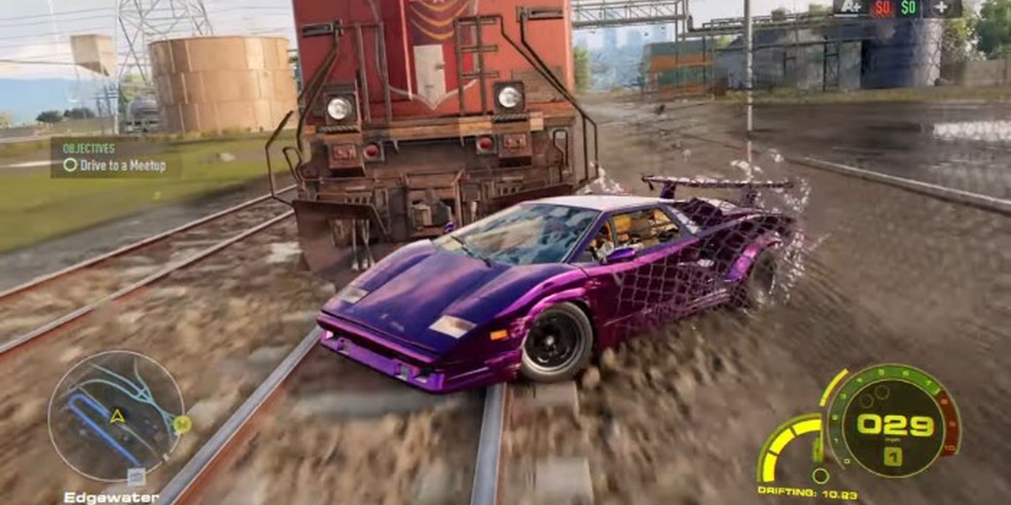 Car stuck on Train in NFS Unbound-1