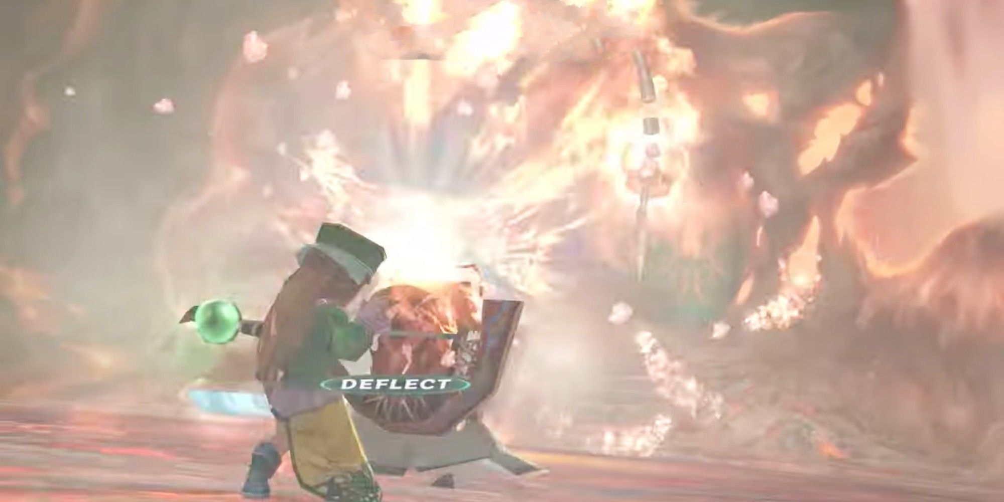 Castle Knight deflects a bright light attack- Romancing Saga Minstrel Song