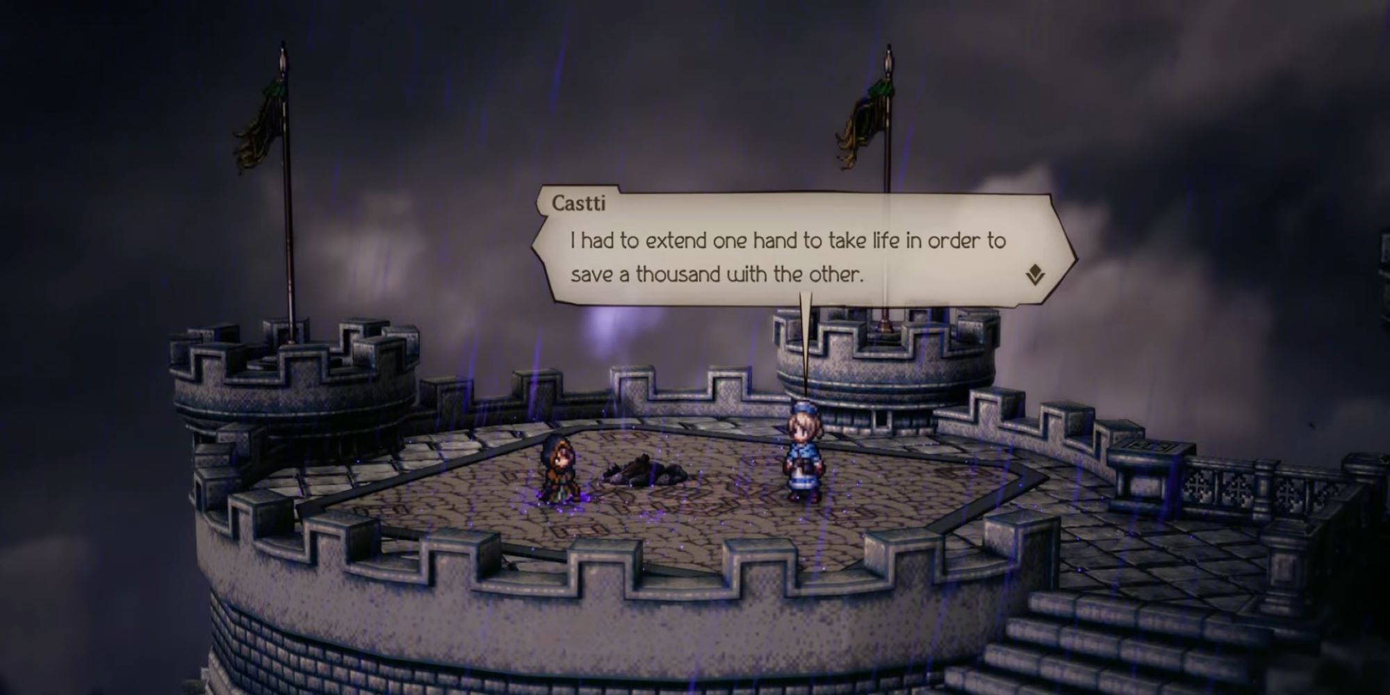 Castti and Trosseau's final fight in Octopath Traveler 2