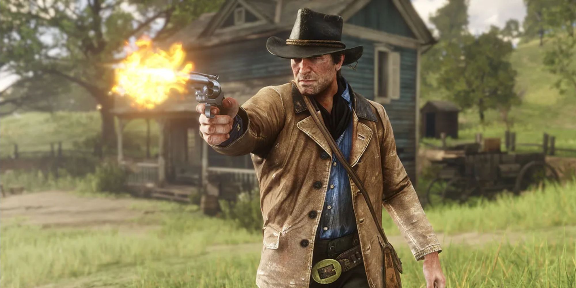 Red Dead Redemption, shooting a revolver