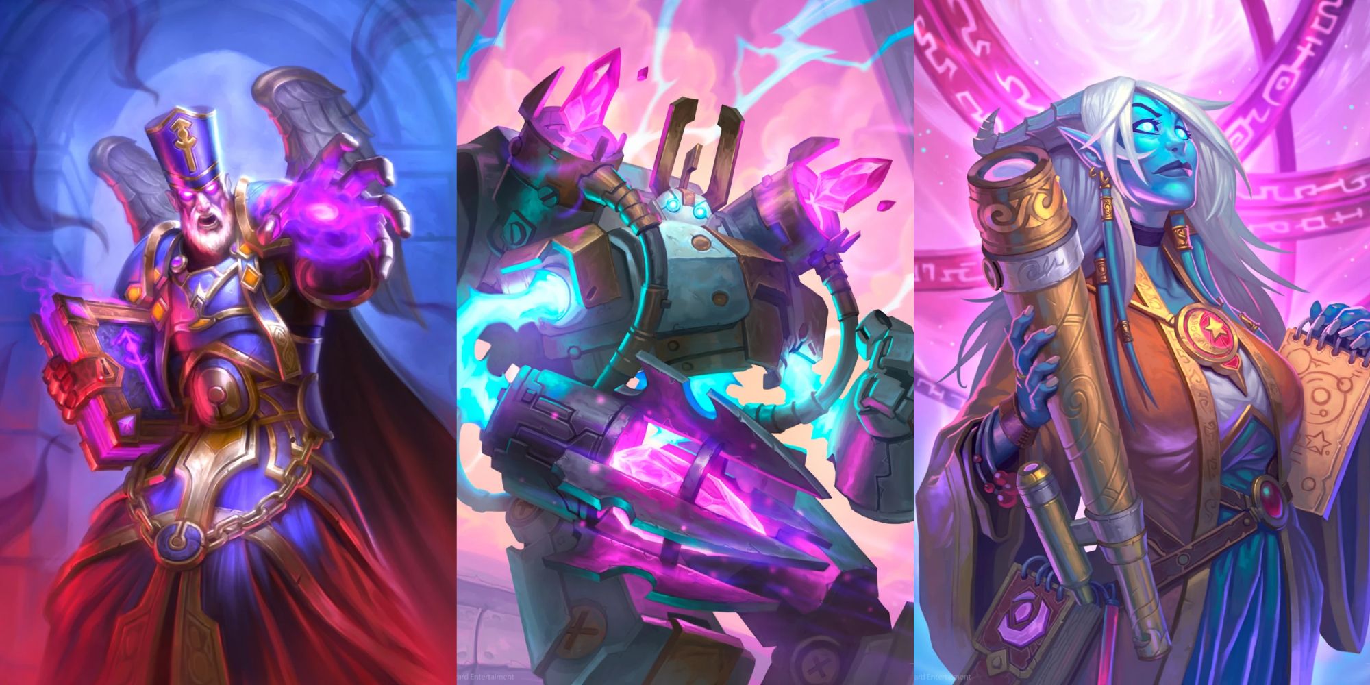 Darkbishop Benedictus, Zilliax, Stargazer Luna Full Art Hearthstone