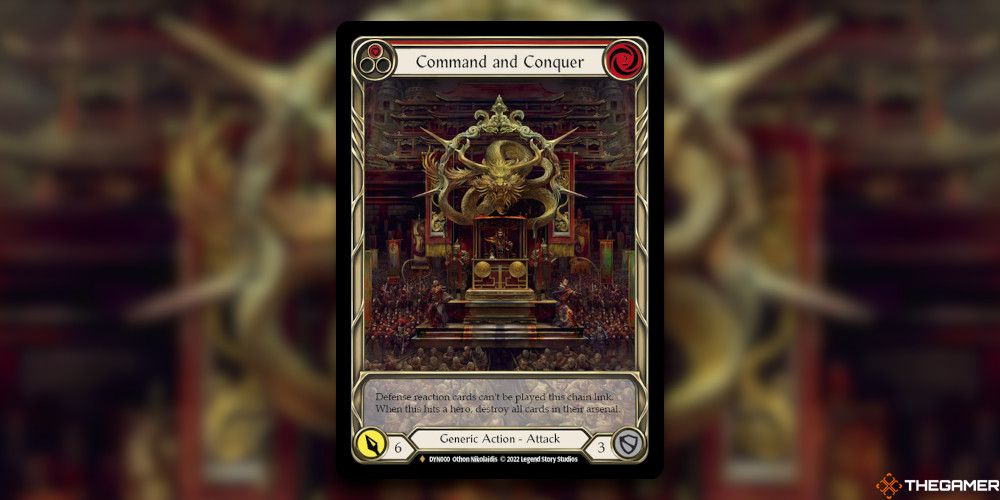 Command And Conquer Card in front of blurred card art