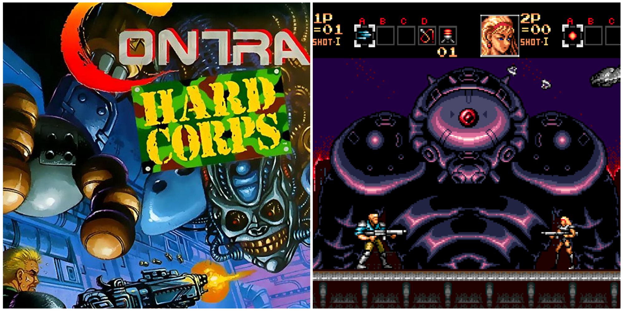 Contra Hard Corp - Box art and gameplay