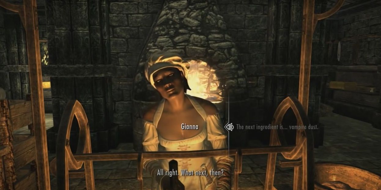 Cooking with Gianna in Skyrim