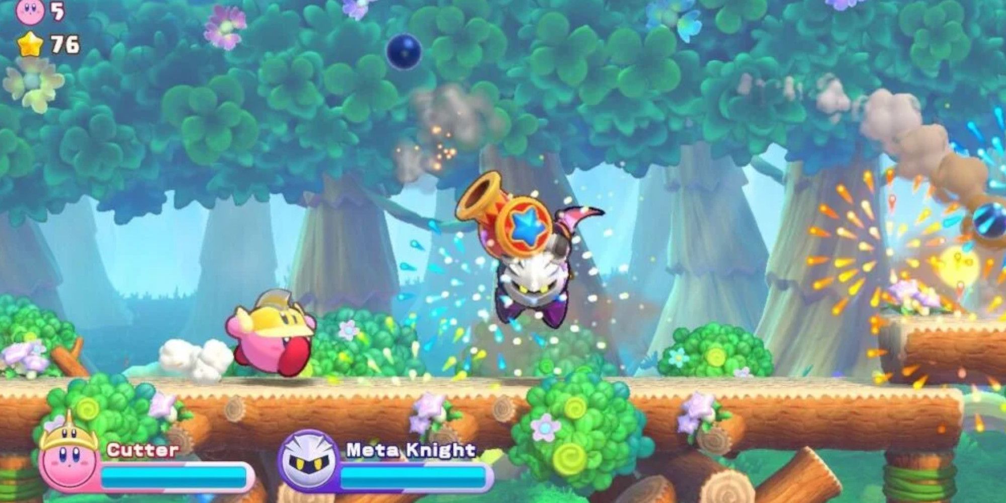 Cutter Kirby and Meta Knight