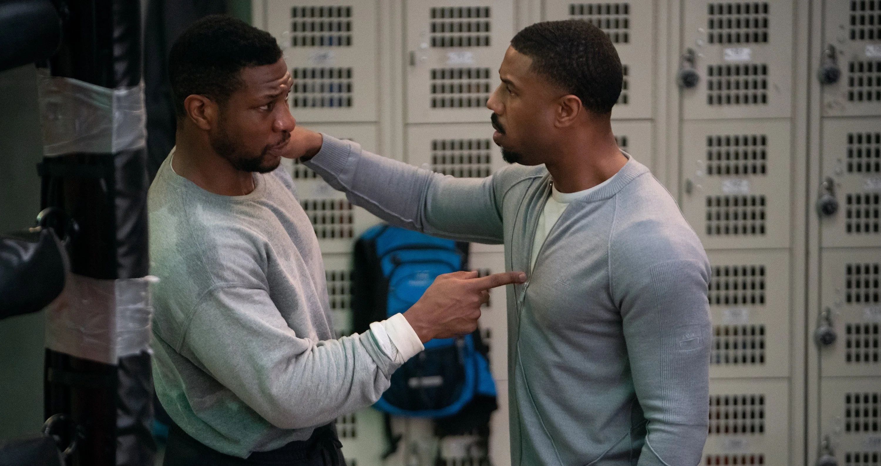 Dame Anderson and Adonis Creed in the gym in Creed 3