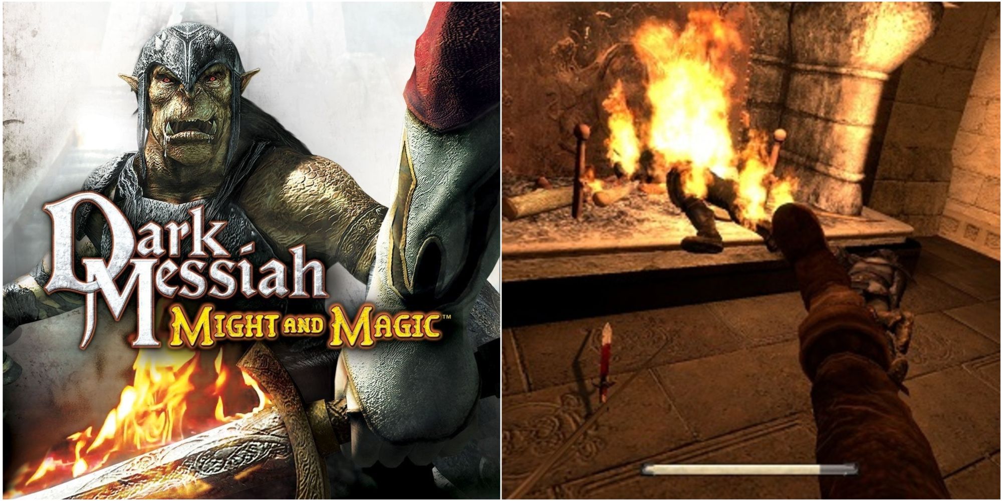 Dark Messiah Might and Magic - box art and gameplay