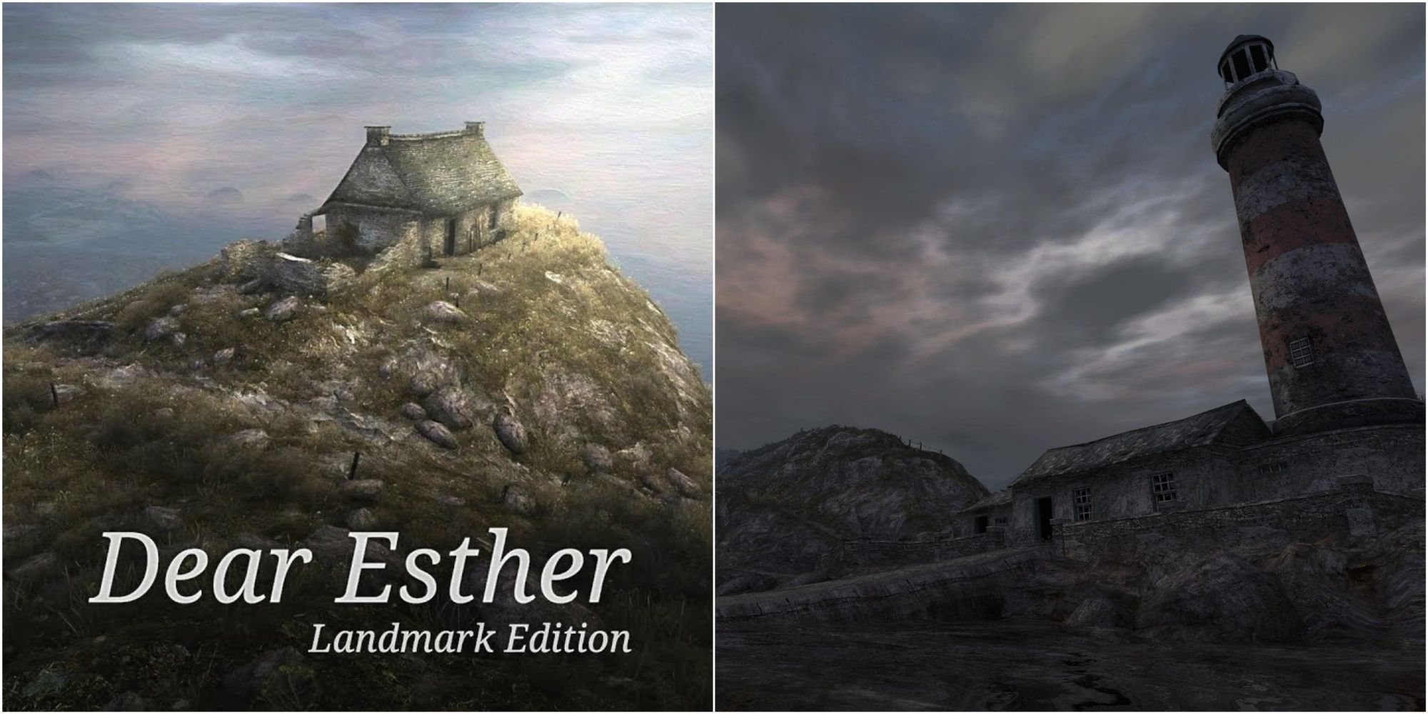 Dear Esther - Artwork and gameplay of the lighthouse