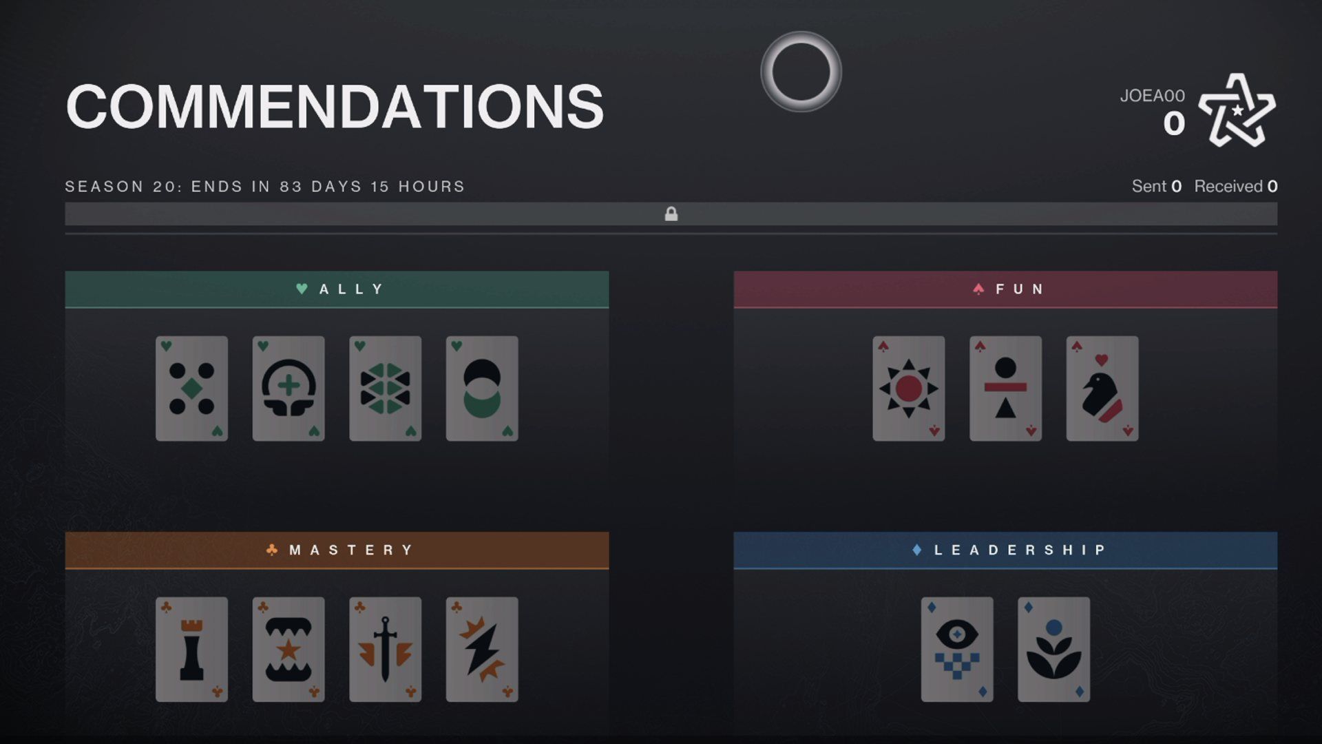 destiny commendations
