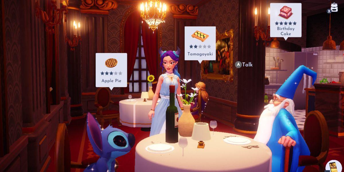 Disney dreamlight valley remy restaurant patrons ready for meals