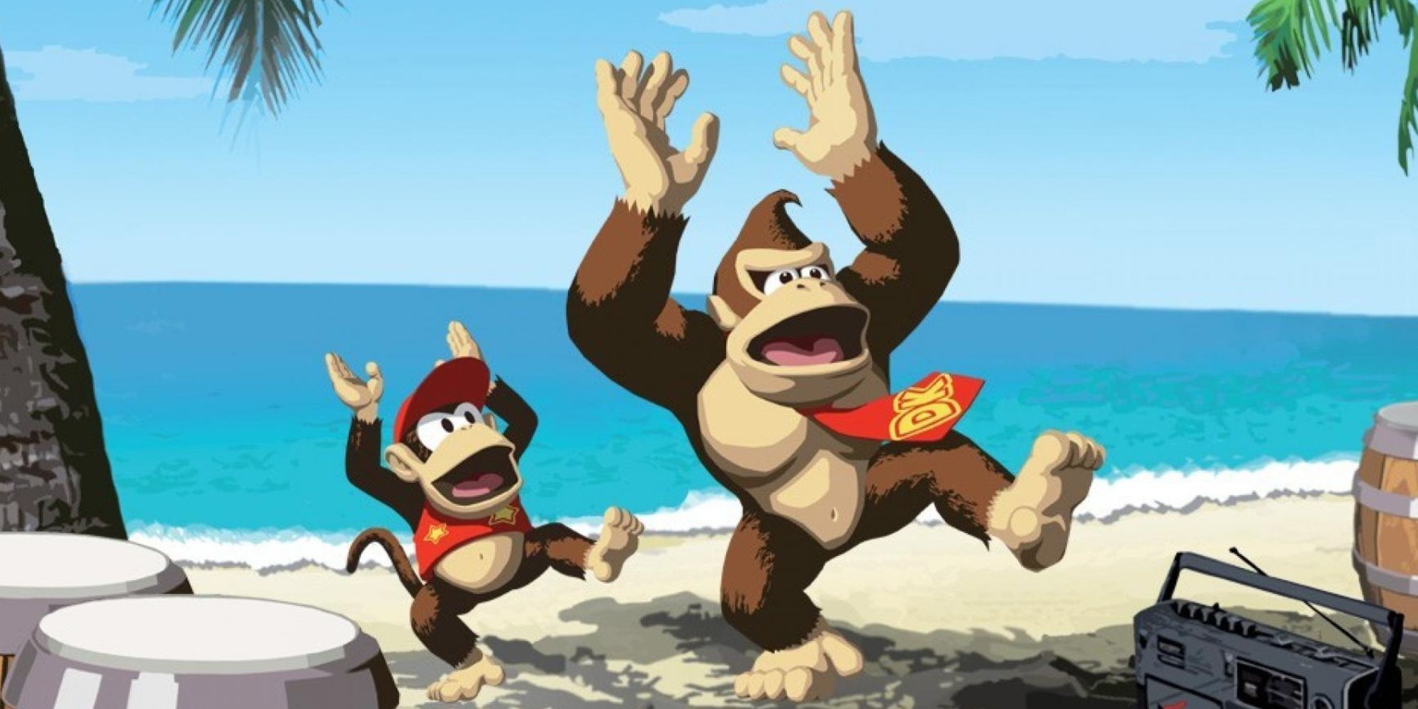 Donkey Konga - Donkey Kong And Diddy Kong Dancing Together