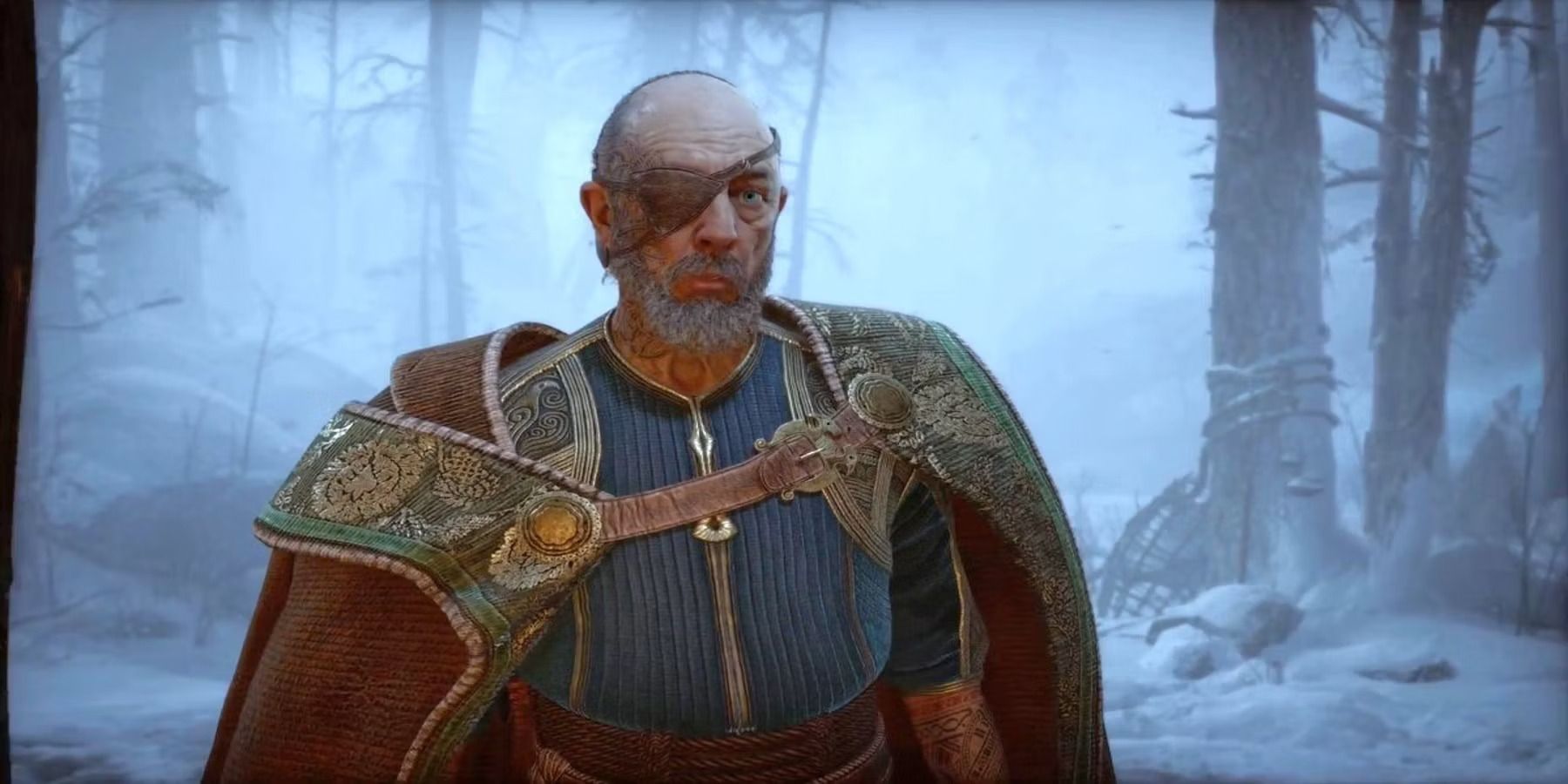 odin speaking with kratos and atreus in midgard
